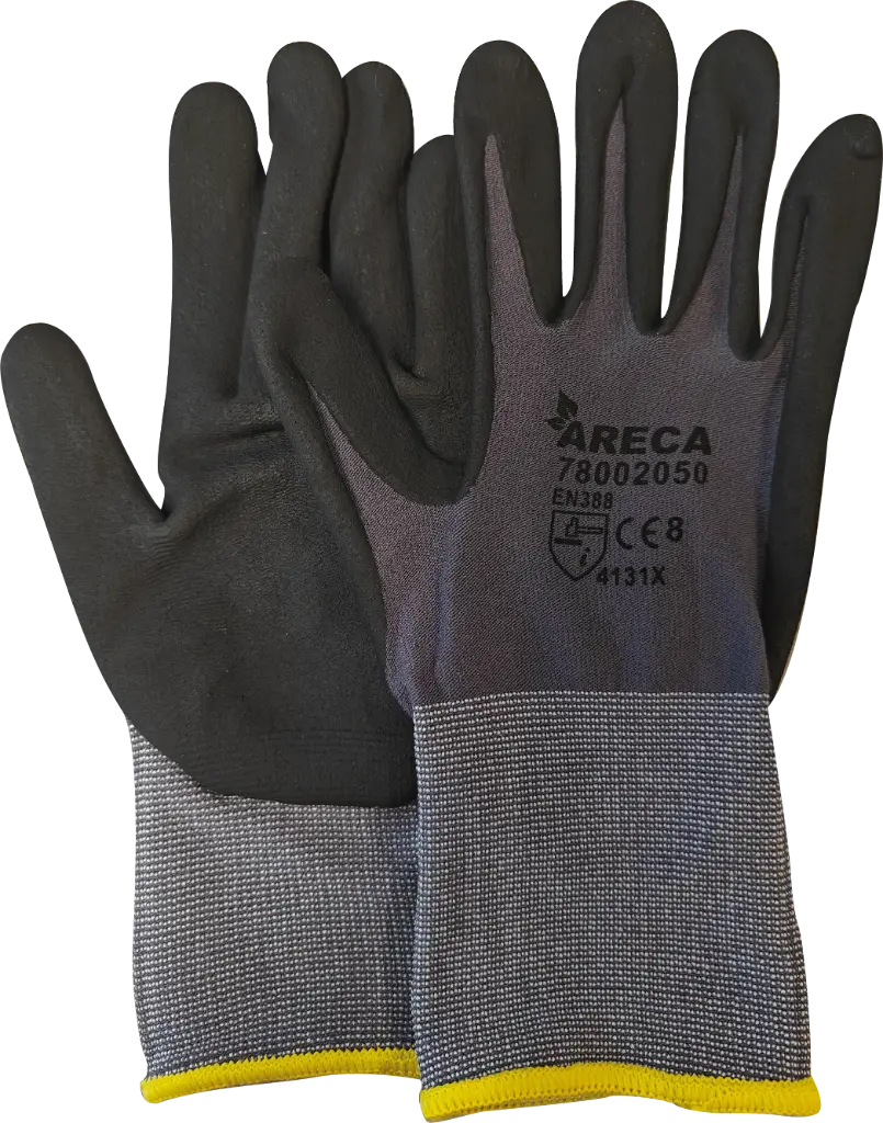 Gant de travail Nitrile Tech Mousse noir/gris