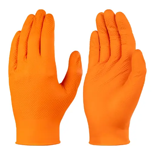 Werkhandschoen nitril Oranje diamond grip